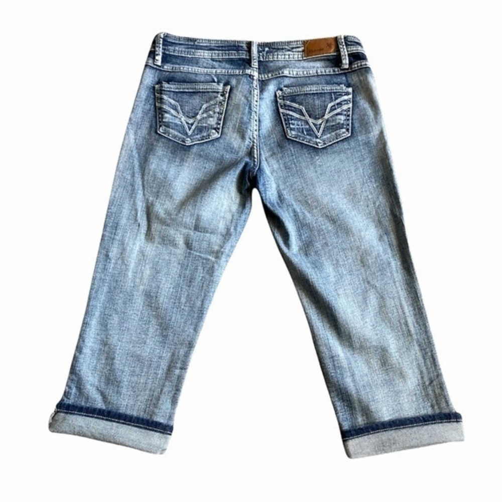 Vigoss Destroyed‎ Cuffed Capri Jeans Sz. 7 Juniors